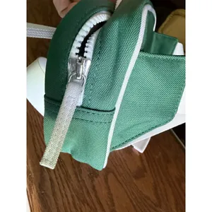 Athleta All About Large Canvas Belt Bag Green White Crossbody Waist Pack thumbnail 9