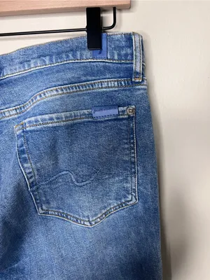 7 for all‎ mankind Women's Jeans Original Bootcut Size 27 Hem Split Light Wash thumbnail 4