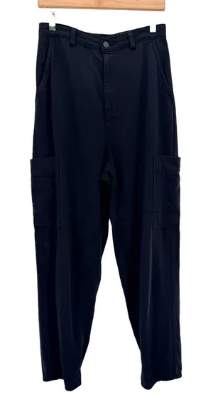 AG Adriano Goldschmied‎ Renn Utility Black High Rise Barrel Leg Pants 26R Gorp thumbnail 1