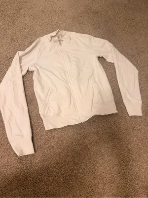 lululemon athletica White Zip-Up Jacket with Breathable Mesh thumbnail 6