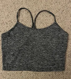 Cropped Workout Tank Gray Size M thumbnail 1