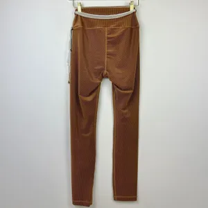 WeWoreWhat Chain High Rise Legging Ribbed Brown Stretch Athleisure Small NWT thumbnail 10