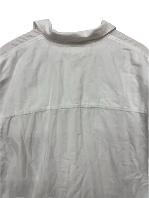 (RFB3) Madewell Women's White Button Up Short Sleeve Casual Pocket Top Size L thumbnail 11
