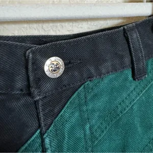 Vintage Blaze Equestrian Bareback‎ Riding Jeans Sz 26 Black Green Colorblock thumbnail 5