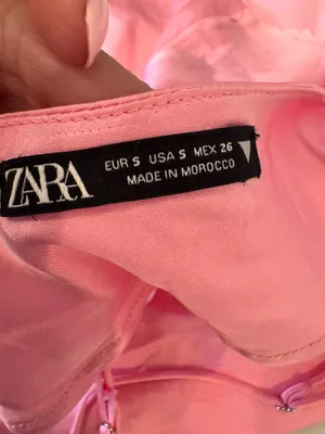 Zara Satin Cami Crop Top Spaghetti Straps Light Pink S thumbnail 6