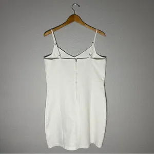 DEREK HEART Womens White Denim Short Body‎ Con Cocktail Dress Juniors XL NEW thumbnail 4