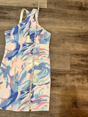 FRENCH CONNECTION Dalla Printed Mini Cross-Over Neck Dress thumbnail 7
