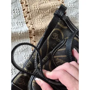 Y2K Dooney & Bourke signature heart monogram Flap canvas crossbody bag purse thumbnail 13