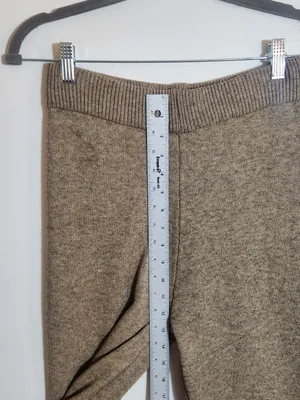Heather Brown High Rise Cropped Sweater Pants Approx. Size Small to Medium thumbnail 9