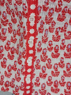 Roller Rabbit x Target Smocked Peplum Coquette Floral Boho Chic Crop Tank Top thumbnail 3