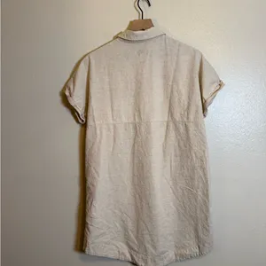 Rythmn Classic Beige‎ Linen Short Sleeve Shirt Dress thumbnail 6