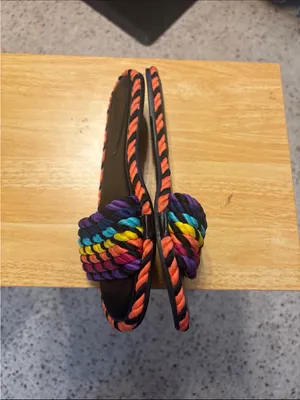 Schutz vibrant braided slide sandals 7.5 thumbnail 4