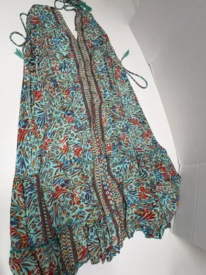 Open Back Boho‎ Love Maxi Dress In Floral Print - Size: One Size. thumbnail 12