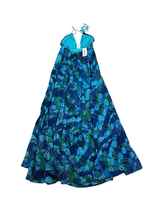 Urban Outfitters Halter Maxi Dress Blue Daisy Floral Boho Summer Party Fairy thumbnail 8