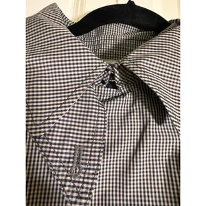 Banana Republic Gingham‎ Trench Raincoat Medium Belted Double Breasted Coat thumbnail 5