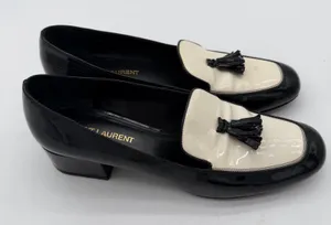 Saint Laurent Elegant Patent Leather Tassel Accents Pumps Women's Size 7 IT 37 thumbnail 1