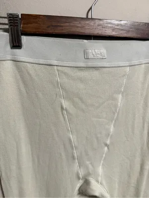SKIMS Cotton Rib Thermal Leggings in Bone Size Small thumbnail 4