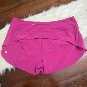 Lululemon Speed Up Shorts Long 4” Pink Size 14 Unlined thumbnail 2