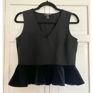 J.crew velvet peplum cropped tank size small thumbnail 5