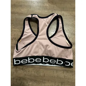Bebe Sport Racerback Sports Bra -‎ Pale Pink & Black - Size S thumbnail 2