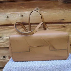 Tory Burch Robinson Small Tan Cardamom Bag Tote thumbnail 11