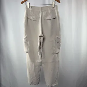 Aritzia Wilfred Cargo Drawstring Hem Trouser Pants in Cream Size‎ 4 thumbnail 2