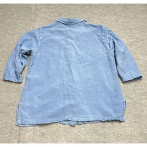 Vtg Cottagecore Grannycore Embroidered Floral Made USA Button‎ Down EUC Small thumbnail 4