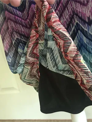 Tacera Multicolor Chevron Sleeveless V-Neck Lined Summer Dress Size XL NEW thumbnail 12