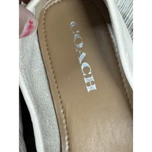 COACH Driving Loafers Fredrica Pebbled Leather Ivory Flats Slip On Womens 8B thumbnail 9