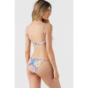 O'Neill‎ Jadia Pismo Knotted Triangle Floral-Print Bikini Top Small NWT thumbnail 3