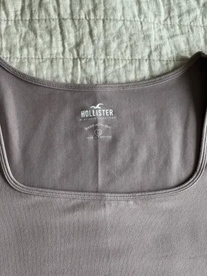 Hollister Mauve Tan Fitted Crop T-Shirt thumbnail 2