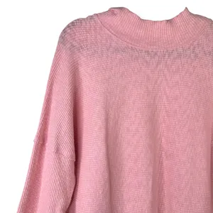 We The Free Pink Free People Casey Ribbed Knit Mock Neck Tunic Longline Sweater thumbnail 8