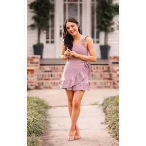 Pink Lily Meant To Be Top Skirt Mauve Set 💜 Small thumbnail 3