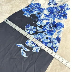 Maeve x Anthropologie Vanda Sheath Dress Women's 8 Blue Floral Sleeveless thumbnail 10