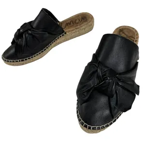 Sam Edelman Lynda Black Leather Espadrille Mules thumbnail 3