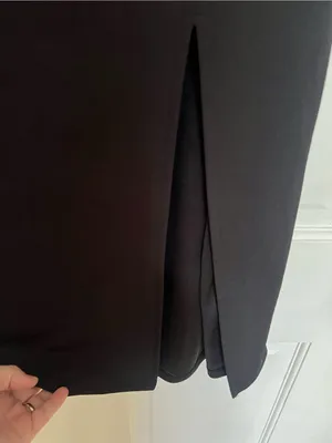 Lulu's Black Spaghetti-Strap Midi Dress with Side Slit thumbnail 2