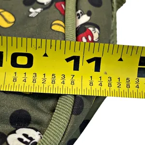 Disney Mickey Mouse All Over Print Olive Green Zippered Shoulder Bag Ripstop thumbnail 6
