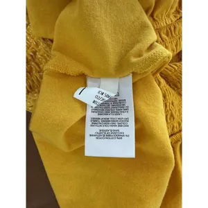 Express Yellow Square Neck Polka Dot Cottagecore Smocked Tank Top Size XS thumbnail 6