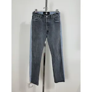 After Party Nasty Gal Levi’s Reworked Two Tone Jeans Size 27 Light Dark Y2K VTG thumbnail 3