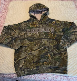 Cabela’s Camo Hoodie Sweatshirt Size Small Regular See Measurements thumbnail 1