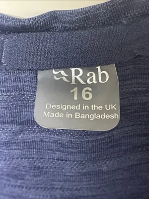 Rab Wisp Vest Navy Blue Tank Top 16 Activewear Workout thumbnail 3