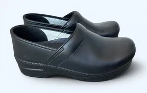 Dansko Professional Black Leather Clogs Womens EU 38 US 8 Comfort Shoes thumbnail 1