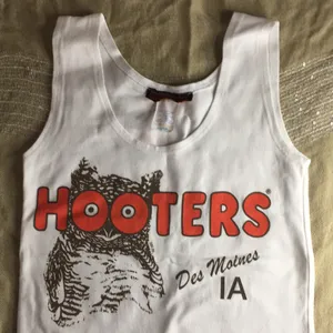 Hooters Girl Worn Uniform Tank from Des Moines IA Stretchy Size XSmall thumbnail 2