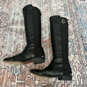 Women's Coach Lilac Knee High Boots in Black Size 6B Tall Leather Riding Boot thumbnail 6