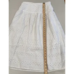 Old Navy Midi/Maxi Skirt Small 100% Cotton Eyelet Elastic Waist Travel Cottage thumbnail 5