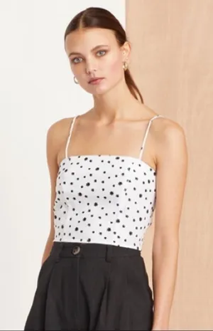 Bec + Bridge Petite‎ Fleur Linen Crop Top Ivory Black US 8 NWT thumbnail 1