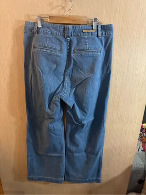 Women’s Soft Surroundings Wide Leg Jeans in Light Blue Denim Size 12P thumbnail 2