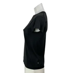 Lululemon Women's Black Short Sleeve Crew Neck Basic T Shirt Tee Top Size M thumbnail 2