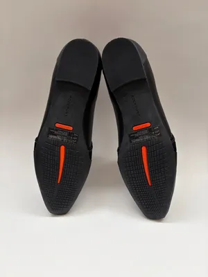 Rockport Total Motion Laylani Mixed-Media Black Leather Suede Loafer Minimalist thumbnail 7