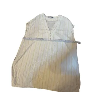 Zara Women’s Yellow & Cream lightweight Lagenlook Textured Tunic‎ Sz M thumbnail 6
